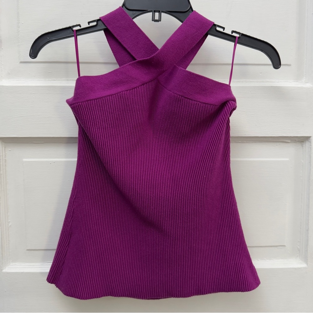 INC Purple Stretch Knit Tank Top Womens Small - Picture 3 of 7